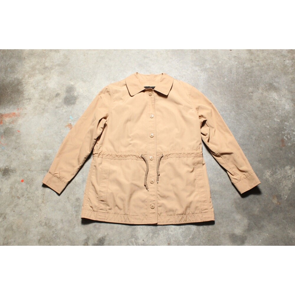 Vintage 90's London Fog Tan Jacket With Removable Faux Fur Lining - Size 13 / 14